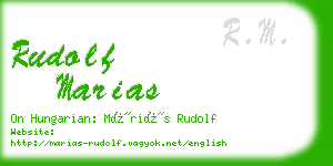 rudolf marias business card